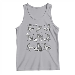 Funny Cat Soccer Player Tank Top Gift For Soccer Lovers TS12 Athletic Heather Print Your Wear