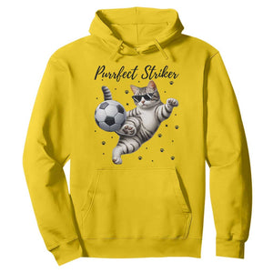 Purrfect Striker Hoodie Funny Cat Soccer Player Gift TS12 Daisy Print Your Wear