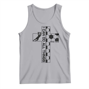 I Can Do All Things Through Soccer Christian Faith Gift Tank Top TS12 Athletic Heather Print Your Wear