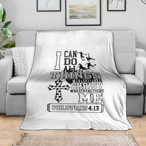 Soccer Christian Gift Throw Blanket I Can Do All Things Through Christ TS12 Print Your Wear
