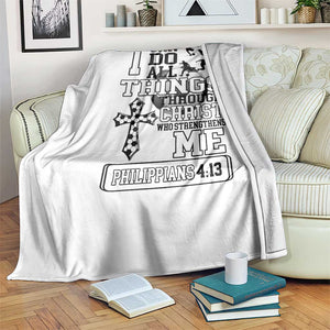 Soccer Christian Gift Throw Blanket I Can Do All Things Through Christ TS12 Print Your Wear