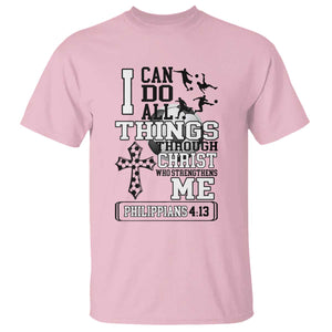 Soccer Christian Gift T Shirt I Can Do All Things Through Christ TS12 Light Pink Print Your Wear