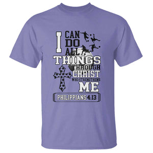 Soccer Christian Gift T Shirt I Can Do All Things Through Christ TS12 Violet Print Your Wear
