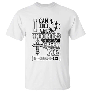 Soccer Christian Gift T Shirt I Can Do All Things Through Christ TS12 White Print Your Wear