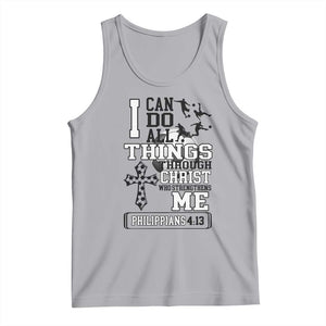 Soccer Christian Gift Tank Top I Can Do All Things Through Christ TS12 Athletic Heather Print Your Wear