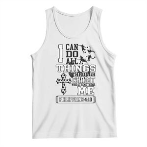Soccer Christian Gift Tank Top I Can Do All Things Through Christ TS12 White Print Your Wear