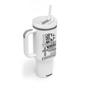 Soccer Christian Gift Tumbler With Handle I Can Do All Things Through Christ TS12 Print Your Wear