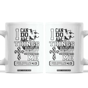 Soccer Christian Gift Coffee Mug I Can Do All Things Through Christ TS12 White Print Your Wear