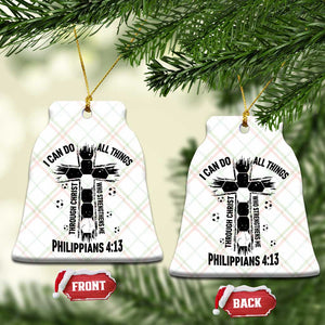 I Can Do All Things Through Christ Ceramic Ornament Christian Soccer Faith TS12 Print Your Wear