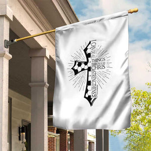 I Can Do All Things Through Christ Garden Flag Christian Soccer Cross Gift TS12 Print Your Wear