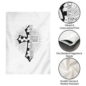 I Can Do All Things Through Christ Garden Flag Christian Soccer Cross Gift TS12 Print Your Wear