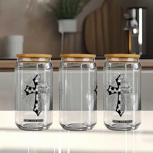 I Can Do All Things Through Christ Glass Can Christian Soccer Cross Gift TS12 Print Your Wear