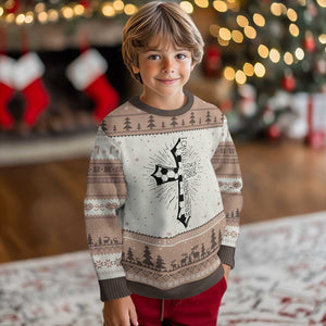 I Can Do All Things Through Christ Ugly Christmas Sweater Christian Soccer Cross Gift TS12 Mocha Mousse Print Your Wear