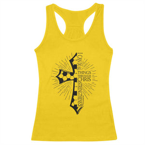 I Can Do All Things Through Christ Racerback Tank Top Christian Soccer Cross Gift TS12 Daisy Print Your Wear
