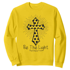 Be The Light Matthew 5 14 Sweatshirt Christian Soccer Faith Gift TS12 Daisy Print Your Wear