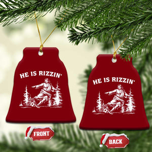He Is Rizzin Ceramic Ornament Christian Soccer Funny Gift For Believers TS12 Print Your Wear