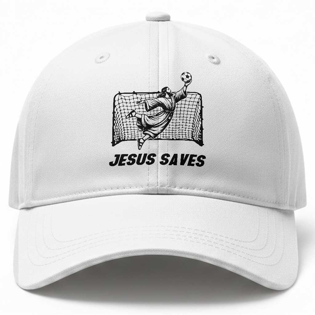 Jesus Saves Baseball Cap Funny Christian Soccer Goalie TS12 Print Your Wear