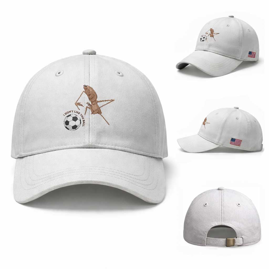 Funny Marcus The Worm Soccer Lover Baseball Cap I Do Not Like This Ball TS12 Baseball Cap Universal Fit White Print Your Wear