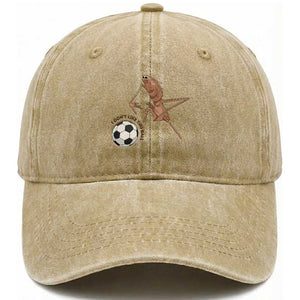 Funny Marcus The Worm Soccer Lover Washed Cotton Baseball Cap I Do Not Like This Ball TS12 Print Your Wear