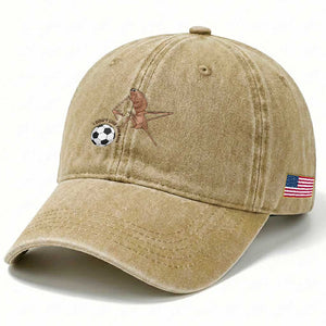 Funny Marcus The Worm Soccer Lover Washed Cotton Baseball Cap I Do Not Like This Ball TS12 Print Your Wear