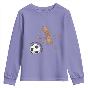 Funny Marcus The Worm Soccer Lover Youth Sweatshirt I Do Not Like This Ball TS12 Violet Print Your Wear