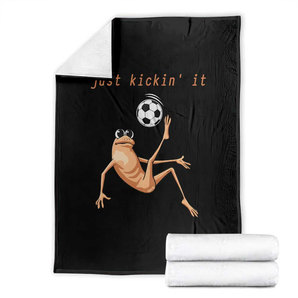 Funny Marcus The Worm Soccer Lover Throw Blanket Just Kickin It TS12 Black Print Your Wear