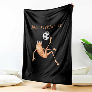 Funny Marcus The Worm Soccer Lover Throw Blanket Just Kickin It TS12 Print Your Wear