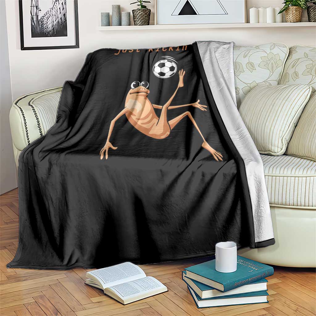 Funny Marcus The Worm Soccer Lover Throw Blanket Just Kickin It TS12 Print Your Wear