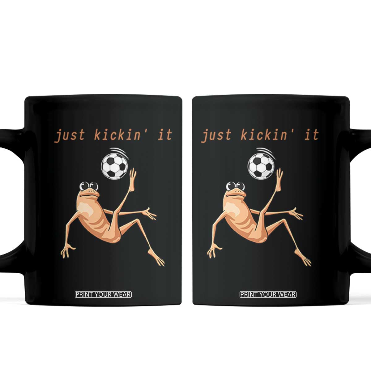 Funny Marcus The Worm Soccer Lover Coffee Mug Just Kickin It TS12 Black Print Your Wear