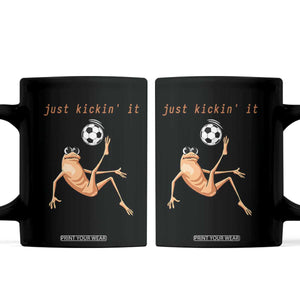 Funny Marcus The Worm Soccer Lover Coffee Mug Just Kickin It TS12 Black Print Your Wear