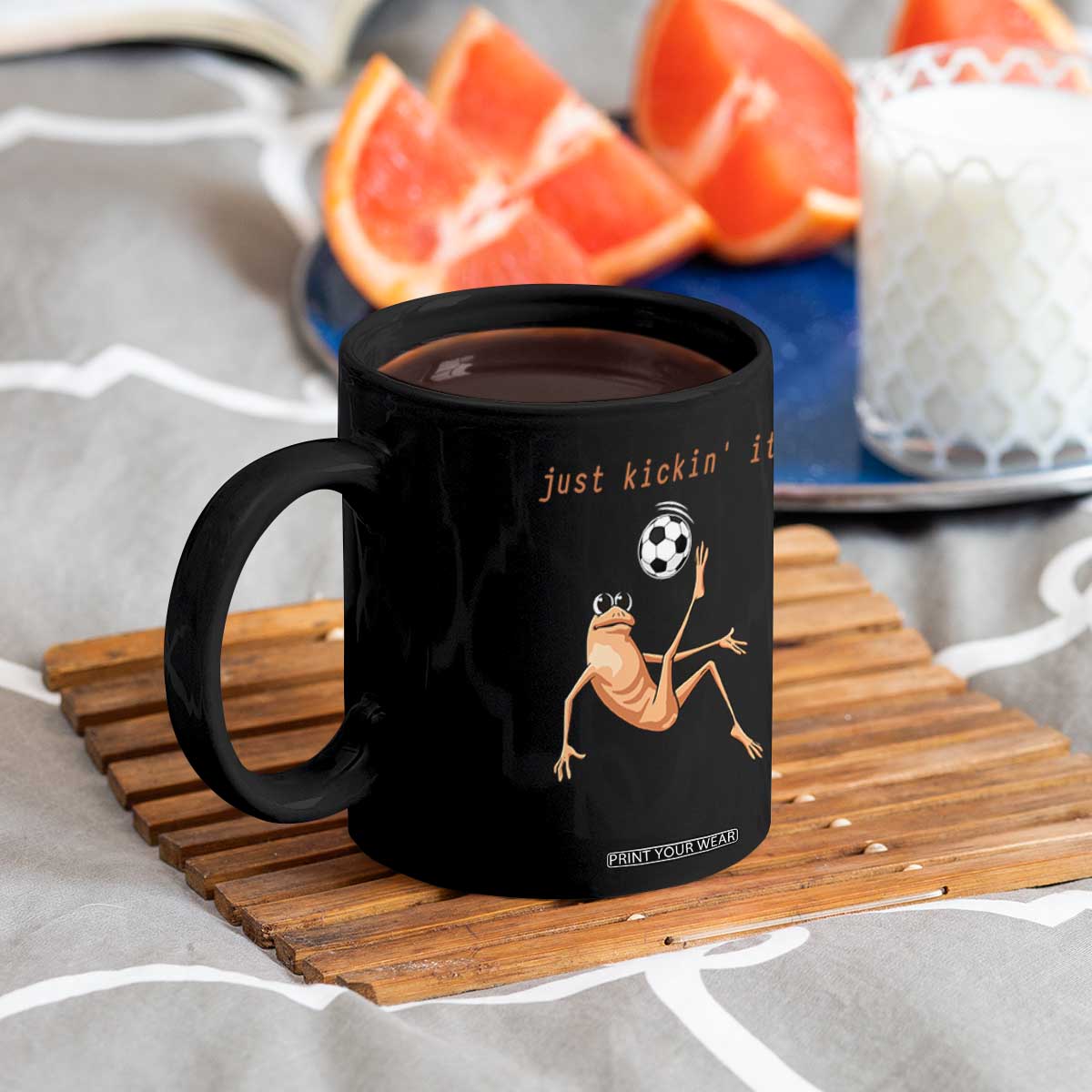 Funny Marcus The Worm Soccer Lover Coffee Mug Just Kickin It TS12 Print Your Wear