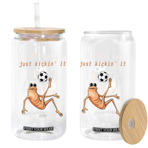 Funny Marcus The Worm Soccer Lover Glass Can Just Kickin It TS12 Print Your Wear
