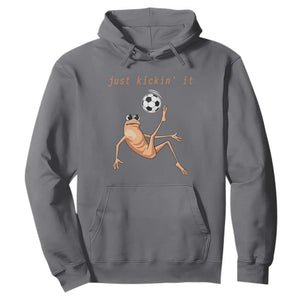 Funny Marcus The Worm Soccer Lover Hoodie Just Kickin It TS12 Charcoal Print Your Wear