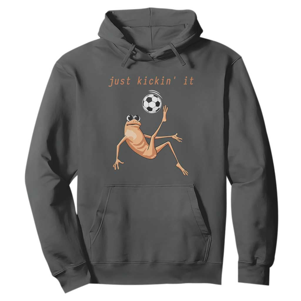 Funny Marcus The Worm Soccer Lover Hoodie Just Kickin It TS12 Dark Heather Print Your Wear