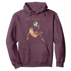 Funny Marcus The Worm Soccer Lover Hoodie Just Kickin It TS12 Maroon Print Your Wear