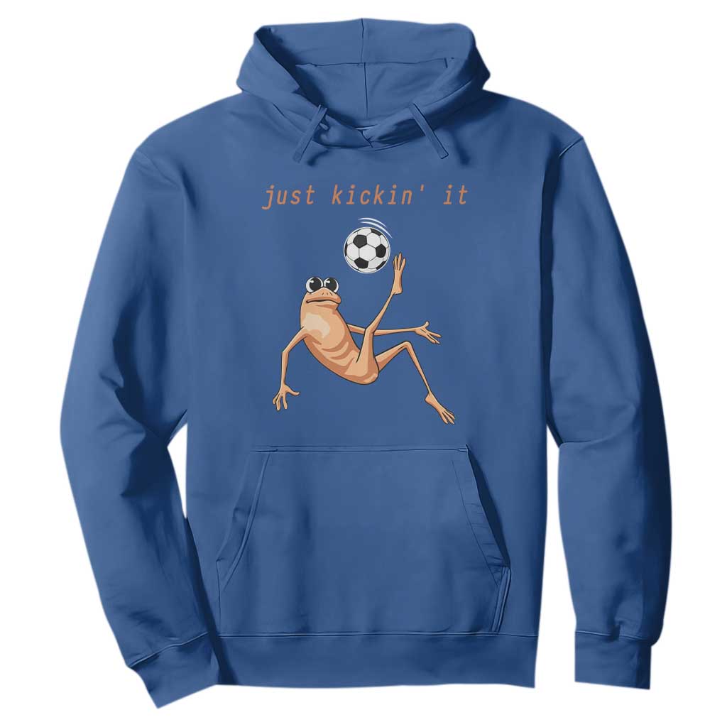 Funny Marcus The Worm Soccer Lover Hoodie Just Kickin It TS12 Royal Blue Print Your Wear