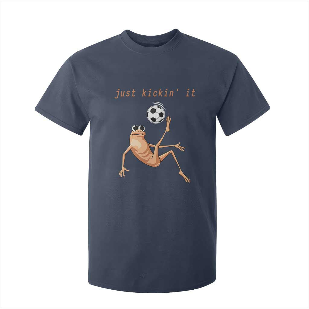 Funny Marcus The Worm Soccer Lover T Shirt For Kid Just Kickin It TS12 Navy Print Your Wear