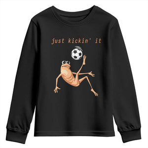 Funny Marcus The Worm Soccer Lover Youth Sweatshirt Just Kickin It TS12 Black Print Your Wear