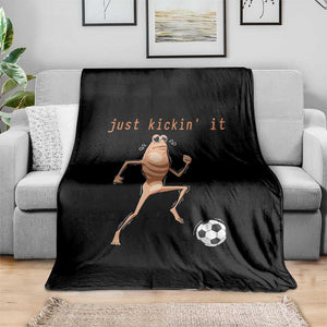 Just Kickin It Throw Blanket Funny Marcus The Worm Soccer Meme TS12 Print Your Wear