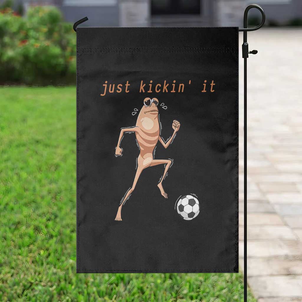 Just Kickin It Garden Flag Funny Marcus The Worm Soccer Meme TS12 Print Your Wear