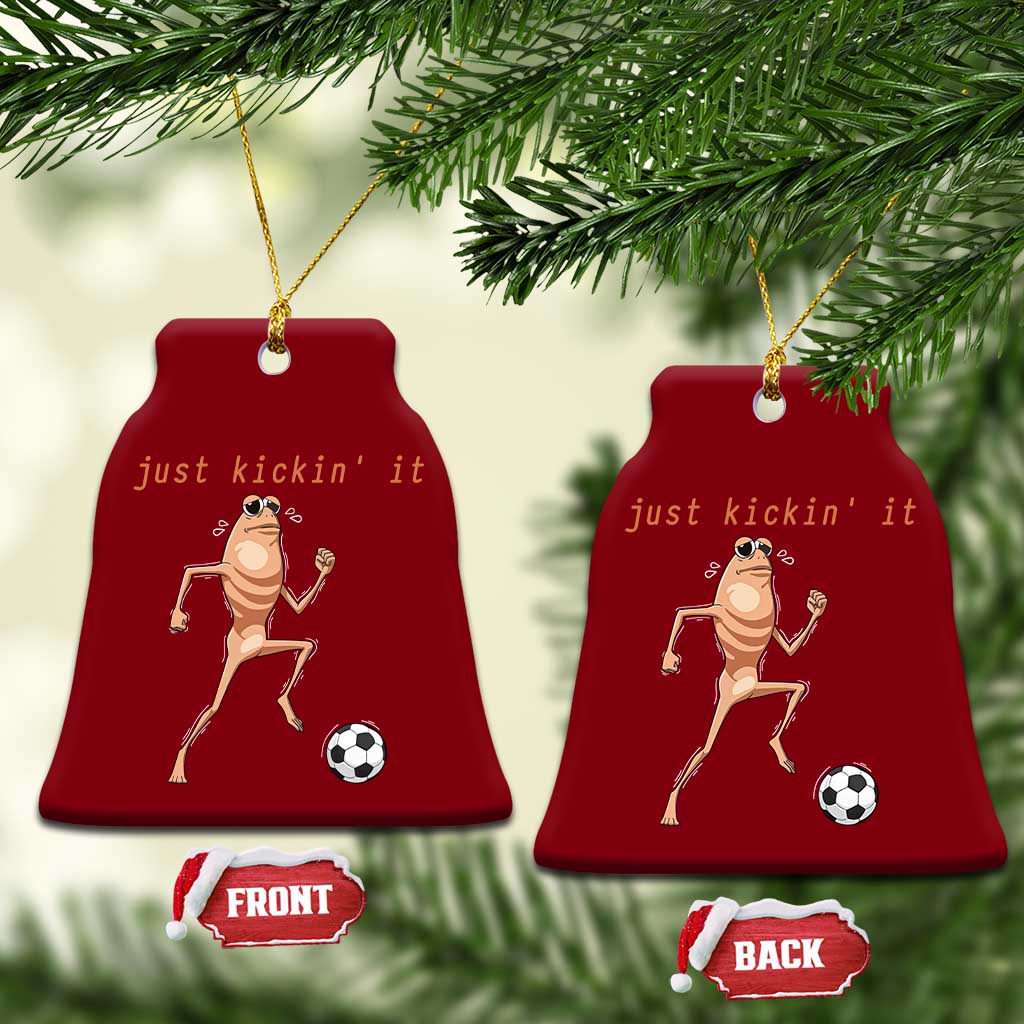 Just Kickin It Ceramic Ornament Funny Marcus The Worm Soccer Meme TS12 Print Your Wear