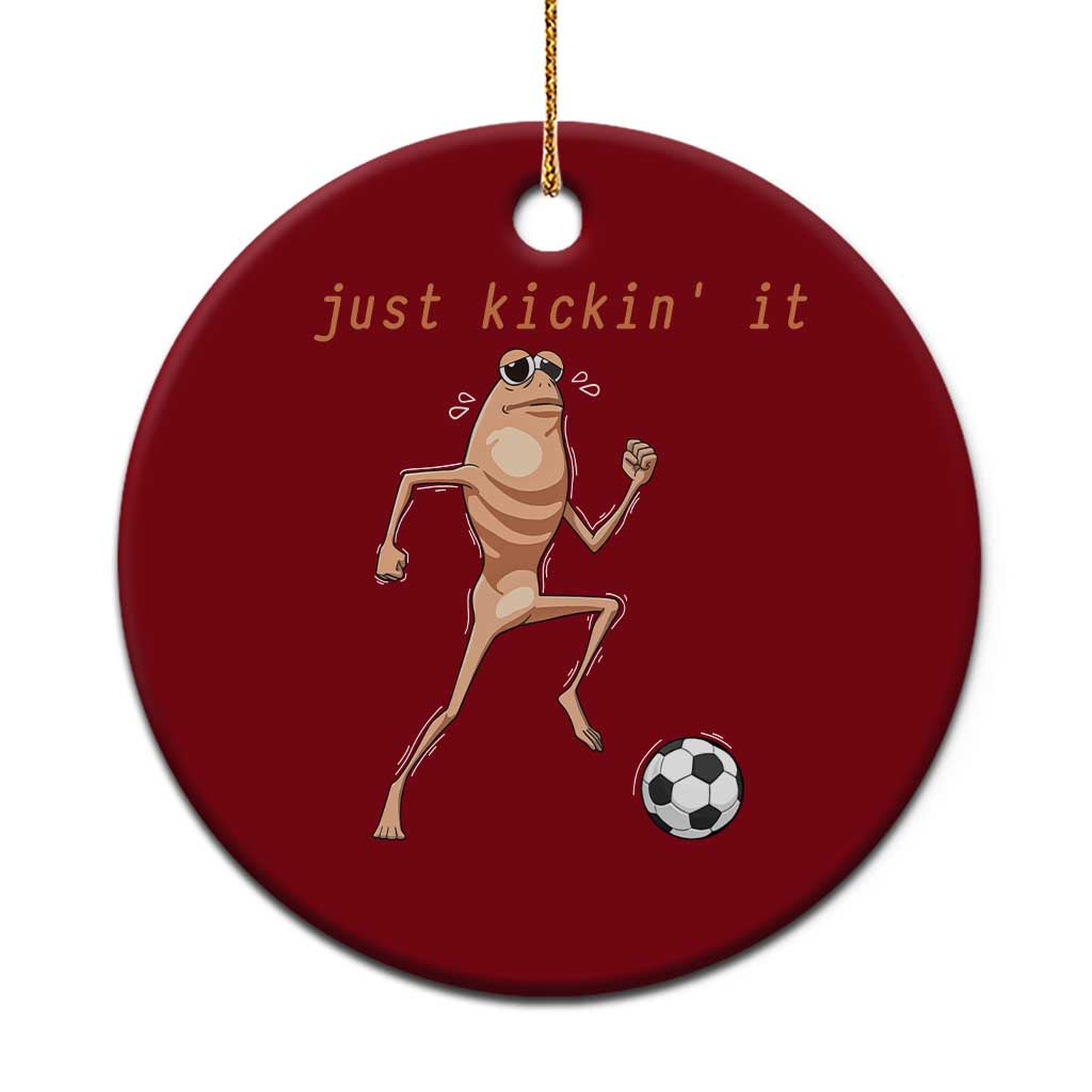 Just Kickin It Ceramic Ornament Funny Marcus The Worm Soccer Meme TS12 1pc Red Print Your Wear