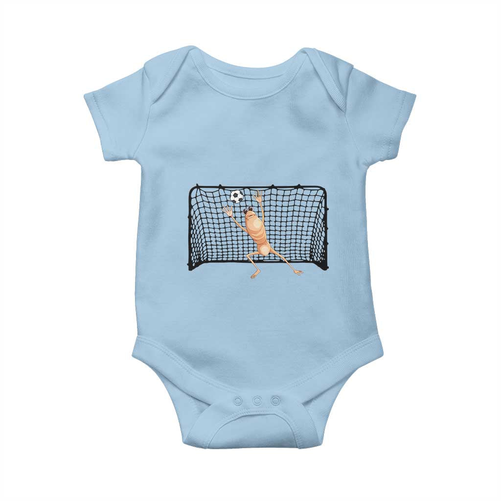Funny Marcus The Worm Soccer Goalkeeper Gift Baby Onesie TS12 Light Blue Print Your Wear