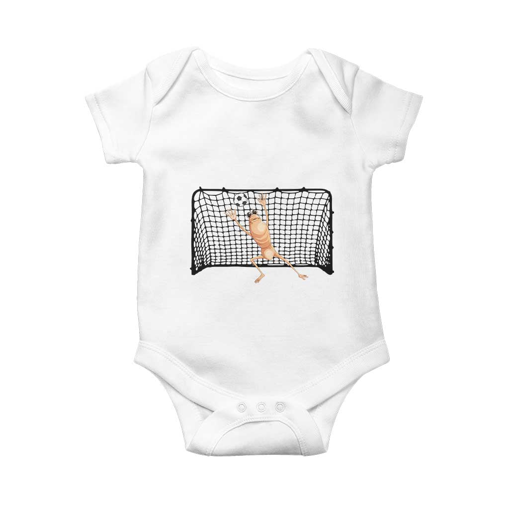 Funny Marcus The Worm Soccer Goalkeeper Gift Baby Onesie TS12 White Print Your Wear