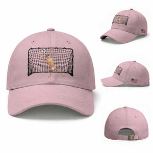 Funny Marcus The Worm Soccer Goalkeeper Gift Baseball Cap TS12 Baseball Cap Universal Fit Light Pink Print Your Wear