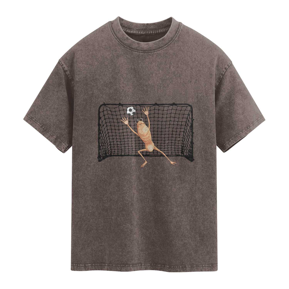 Funny Marcus The Worm Soccer Goalkeeper Gift Washed Cotton T-Shirt