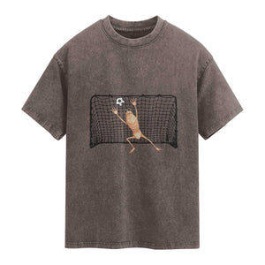 Funny Marcus The Worm Soccer Goalkeeper Gift Washed Cotton T-Shirt