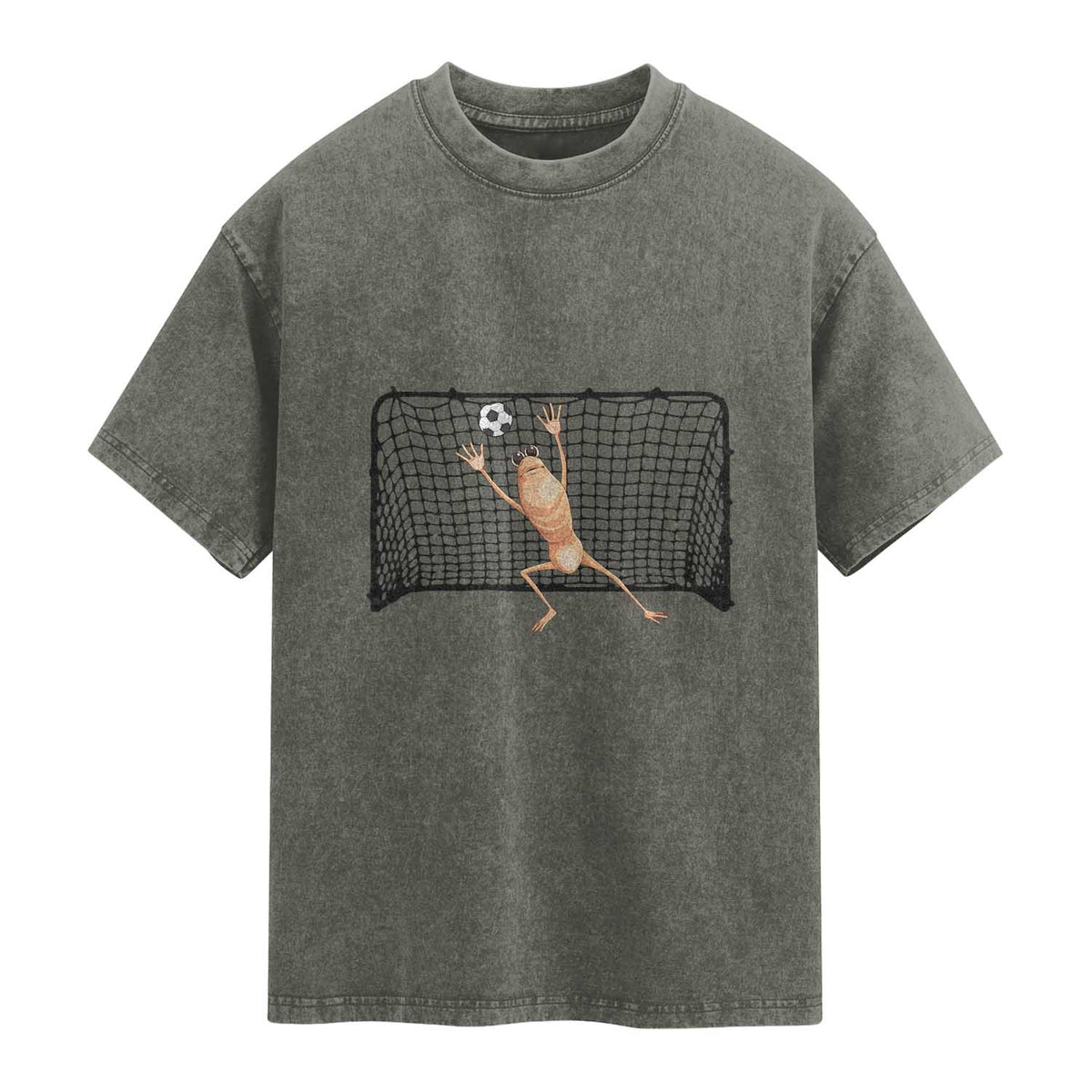 Funny Marcus The Worm Soccer Goalkeeper Gift Washed Cotton T-Shirt