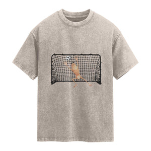 Funny Marcus The Worm Soccer Goalkeeper Gift Washed Cotton T-Shirt