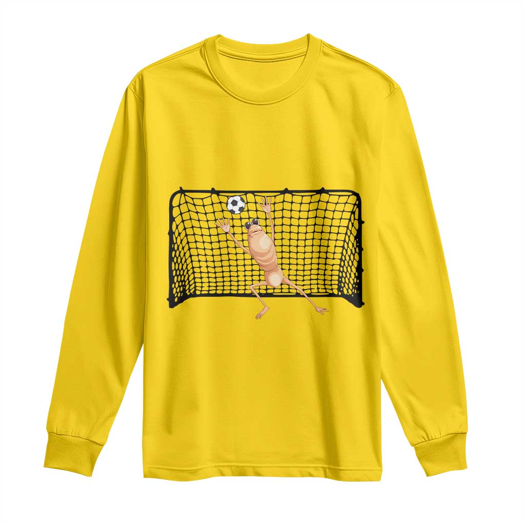 Funny Marcus The Worm Soccer Goalkeeper Gift Long Sleeve Shirt TS12 Daisy Print Your Wear